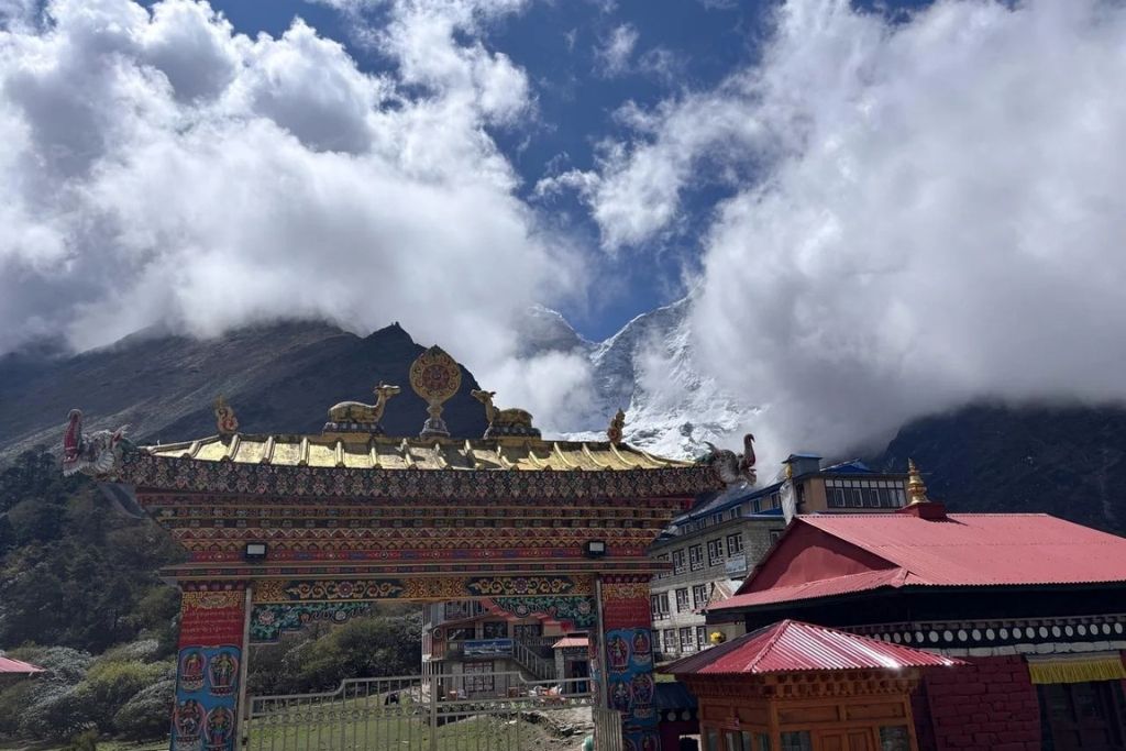 View From Tengboche Monastery Of Everest