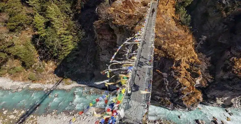 Everest Three High Passes Trekking Suspension Bridge