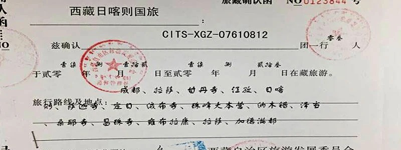Tibet Travel Visa