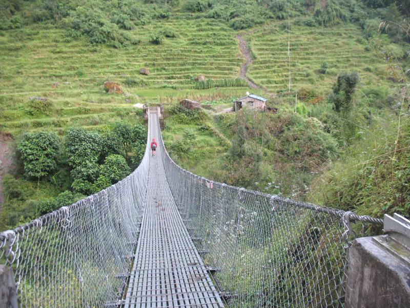 Bridge Along The Annapurna Trekking