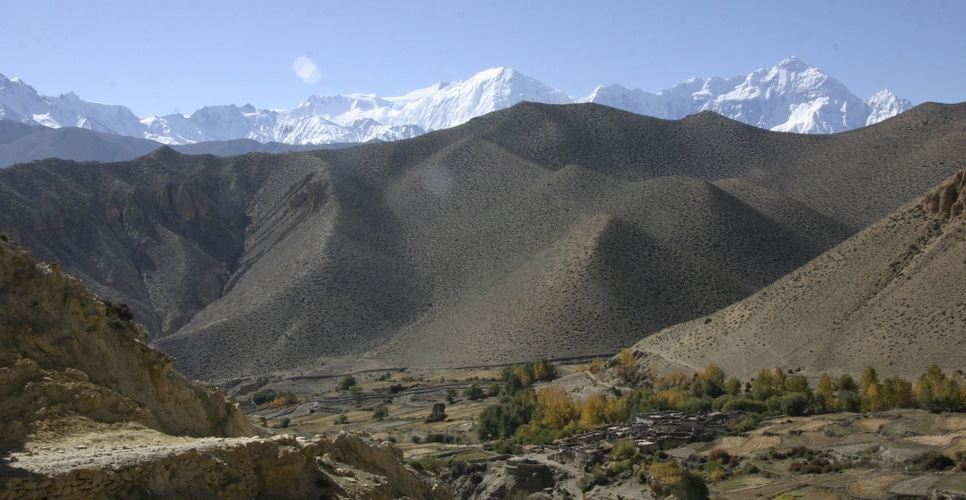 Mount Dhaulagiri At Mustang Trek